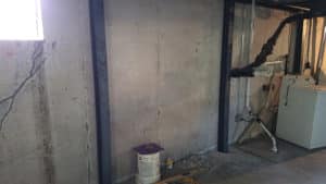Repairing a cracked basement wall