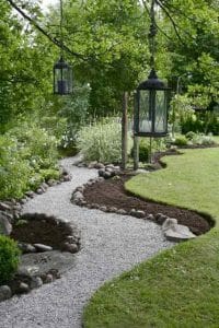 Gravel garden path