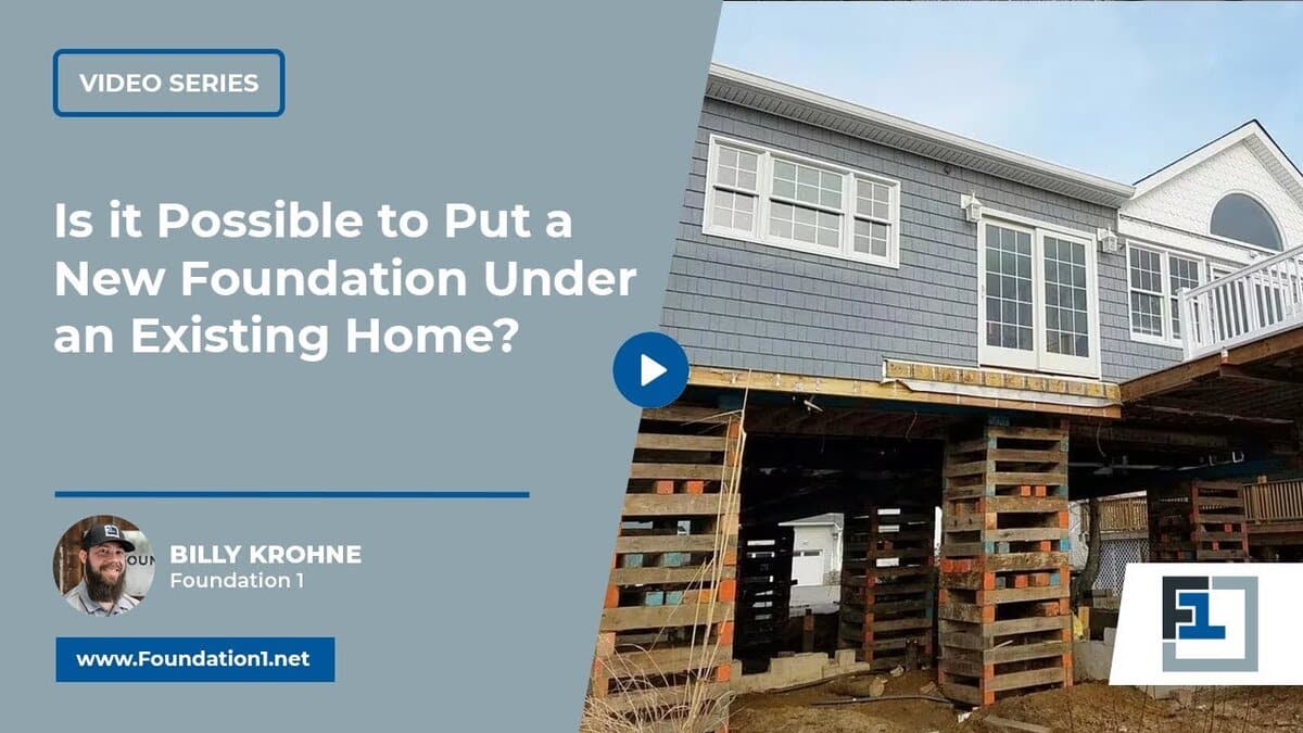 foundation under an existing home