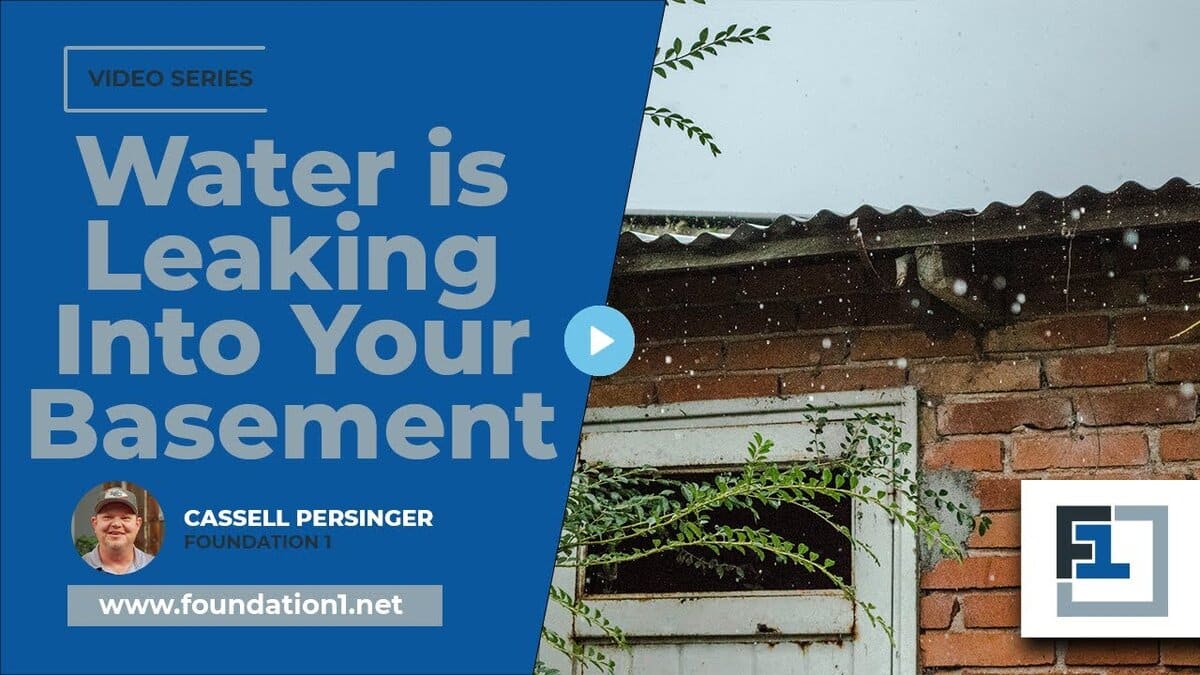 water is leaking into your basement
