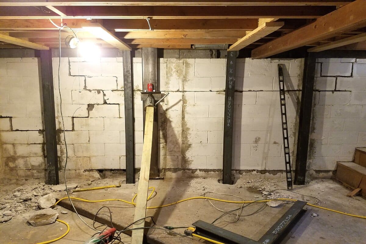 basement walls need stabilization